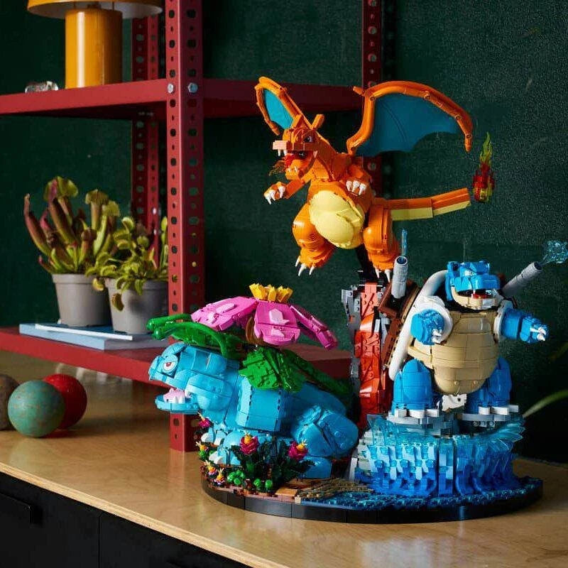 For LEGO New 72153 Pokemon 6838 Venusaur, Charizard, And Blastoise 6838PCS Set