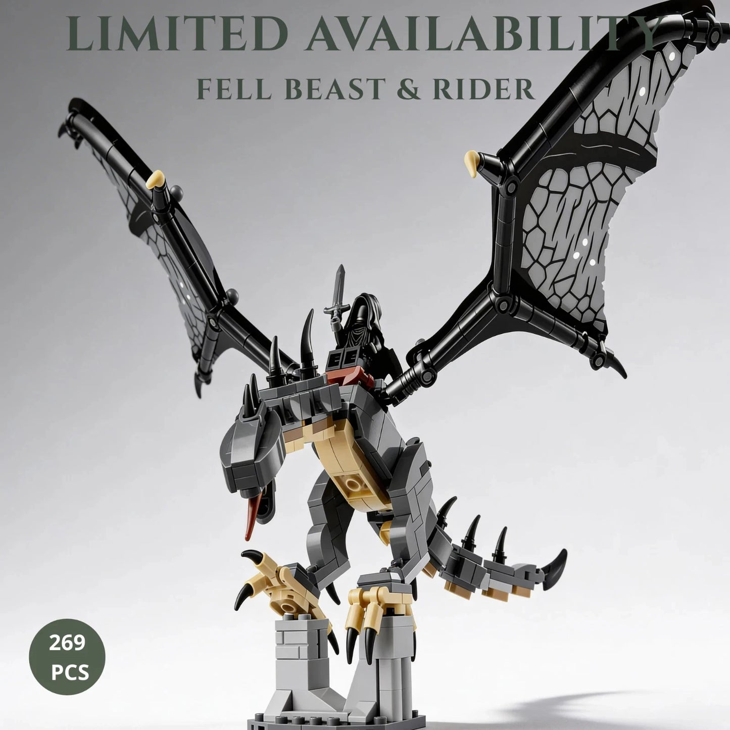 For LEGO NEW 40693 ICONS Lord of the Rings Fell Beast - Dragon - 269PCS