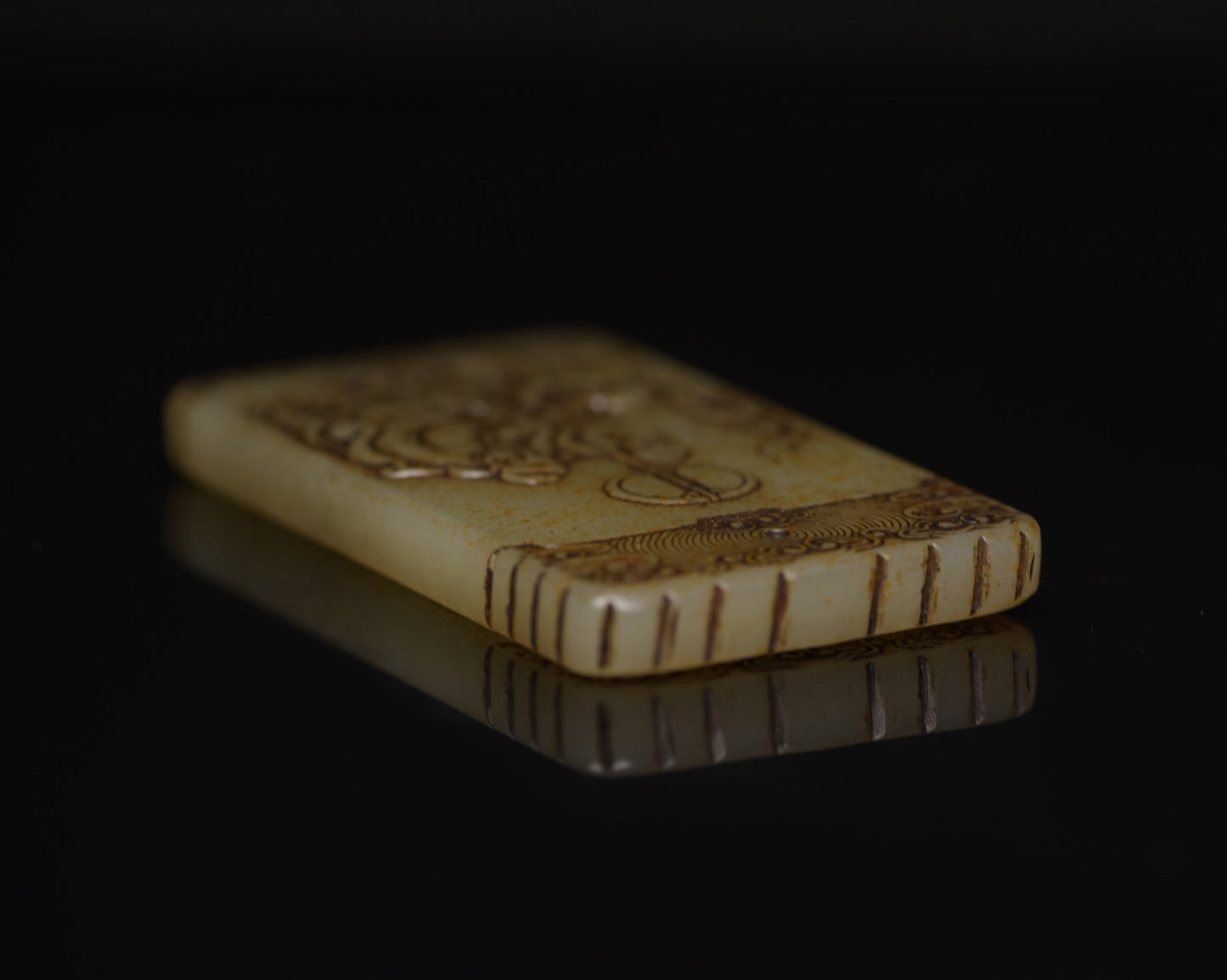 Chinese Antique Qing Dynasty Hetian Ancient Jade Carved Figure Jade Pendants