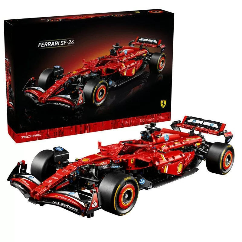 Free Express Shipping : 42207  THCHNIC: FERRARI SF-24 F1 CAR Building Block Toy Set