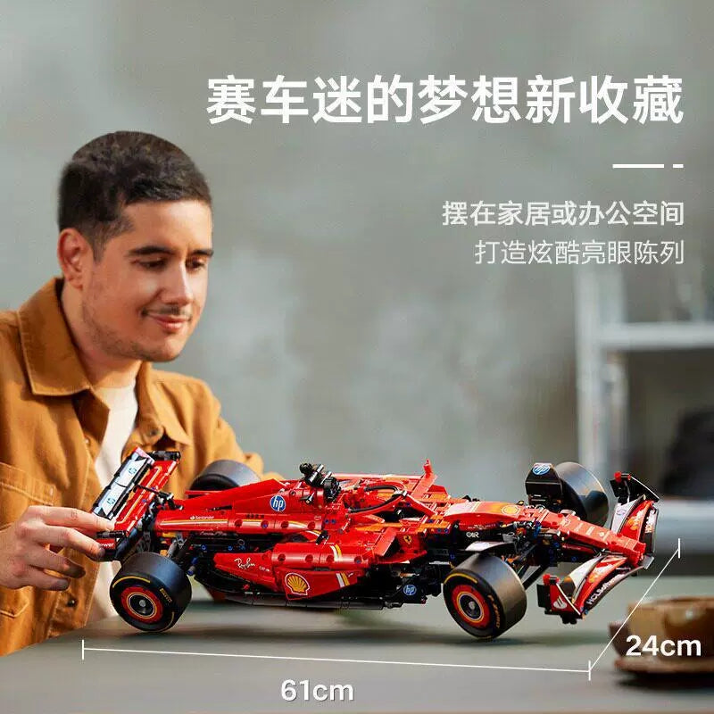 Free Express Shipping : 42207  THCHNIC: FERRARI SF-24 F1 CAR Building Block Toy Set