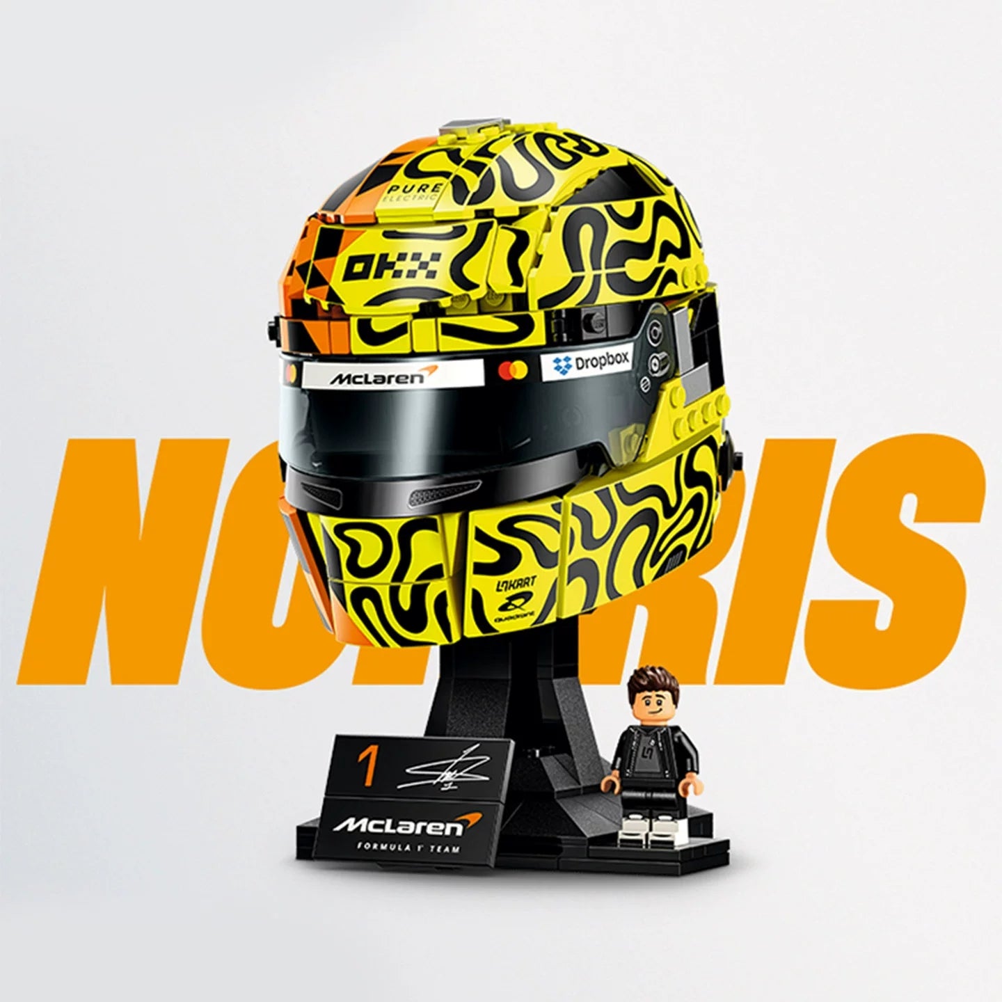 Free Express Shipping :NEW 43023 Edition Mclaren Mastercard F1 R Team Lando Norris Helmet Toy Building Block Toy Se
