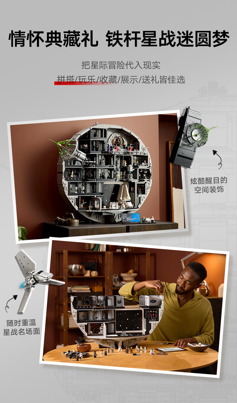 Free Express Shipping :NEW 75419 Star Wars Death Star 9023pcs VLTIMATE COLLECTOR SERIES Building Block Toy Set