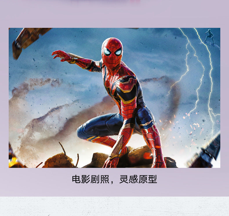 Free Express Shipping :76326 MARVEL Iron Spider-Man Bust Posable Arms Display Minifigure Building Block Toy Set
