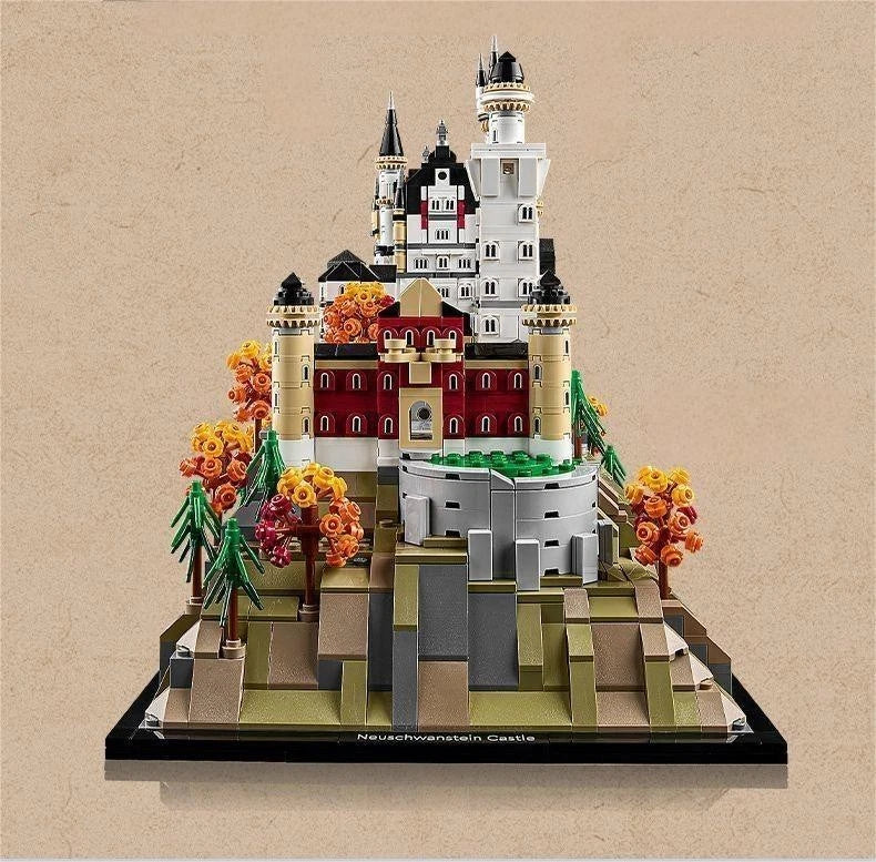 New 21063 Architecture Neuschwanstein Castle 3455 PCS Building Toy Set