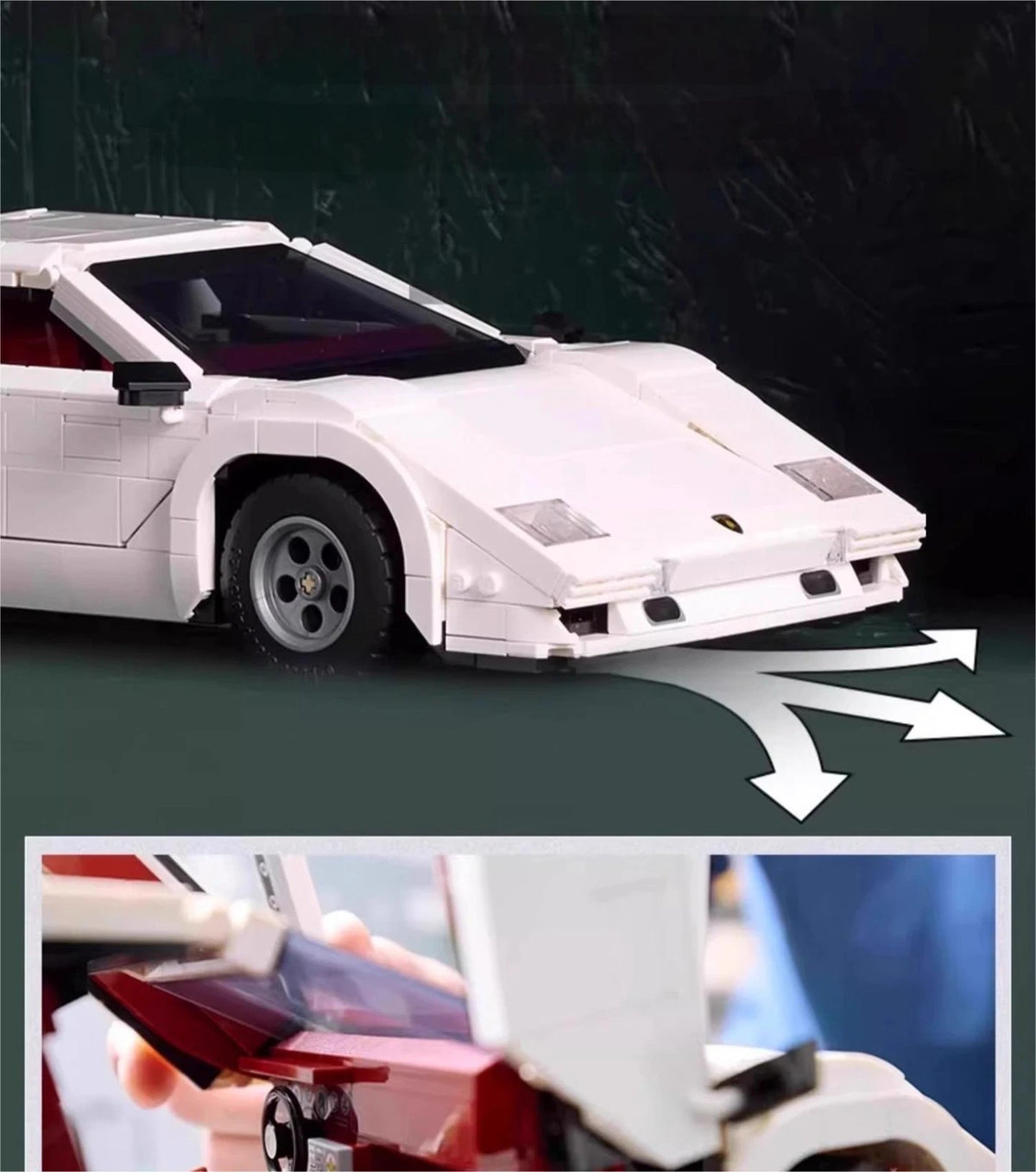 NEW 10337 Lamborghini Countach 5000 Quattrovalvole 1506PCS Building Toy Set