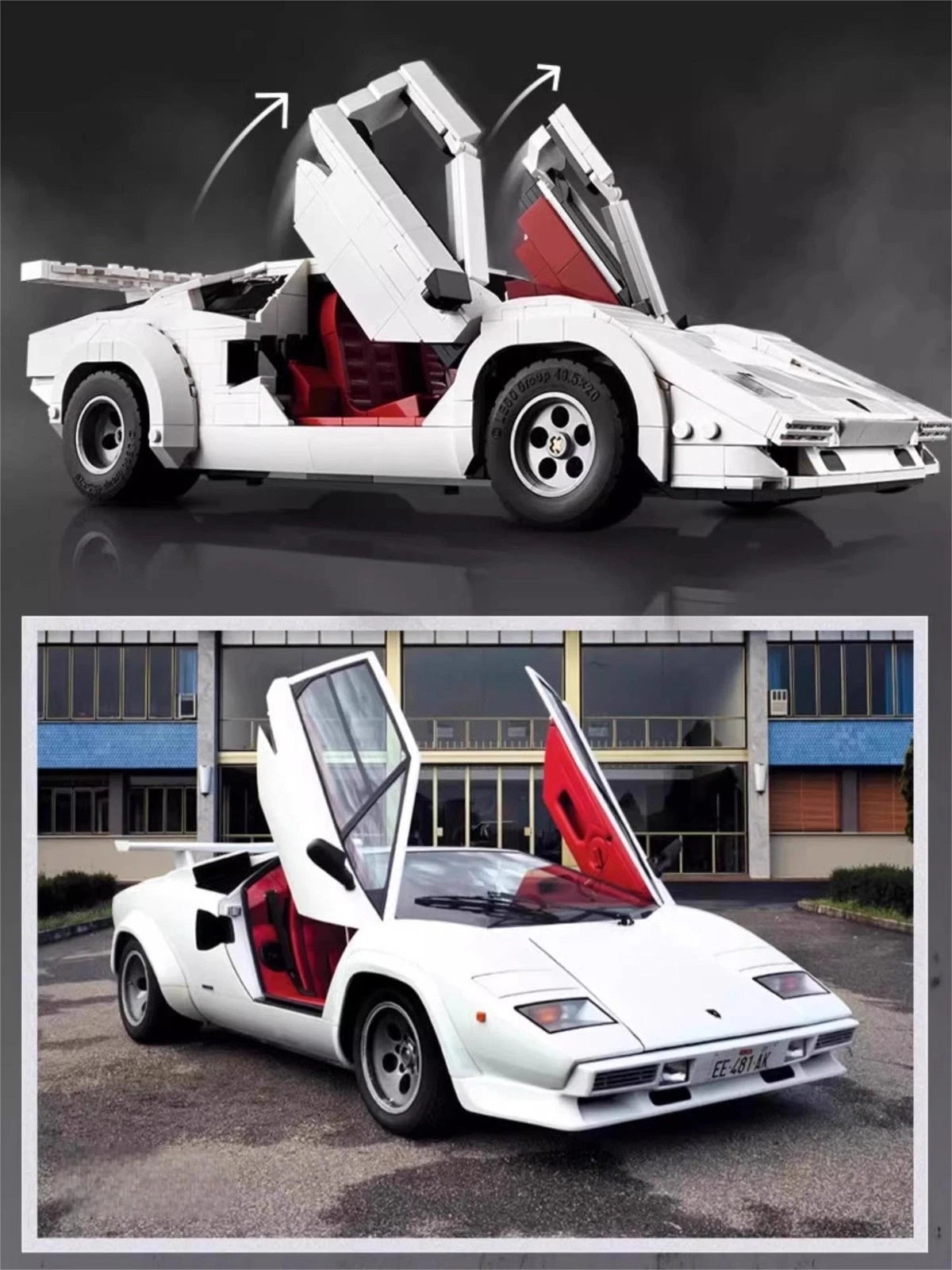 NEW 10337 Lamborghini Countach 5000 Quattrovalvole 1506PCS Building Toy Set