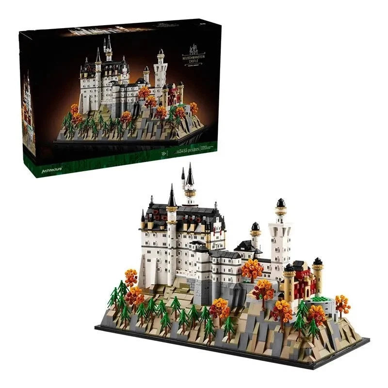New 21063 Architecture Neuschwanstein Castle 3455 PCS Building Toy Set