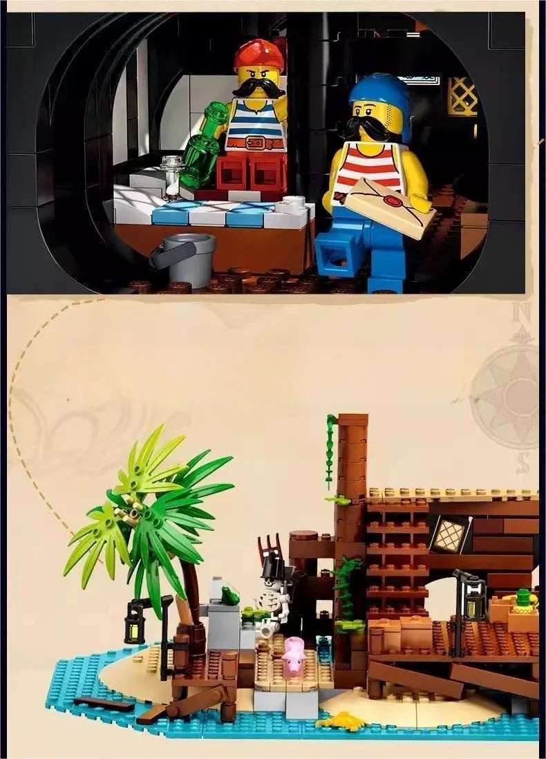MOC / LEGO New 21322 Ideas: Pirates of Barracuda Bay 2545 PCS Building Toy Set