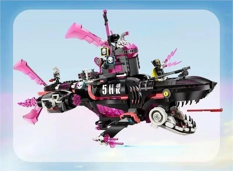MOC / LEGO New 71500 Dreams Nightmare Shark Submarine 1413 PCS Building Toy Set