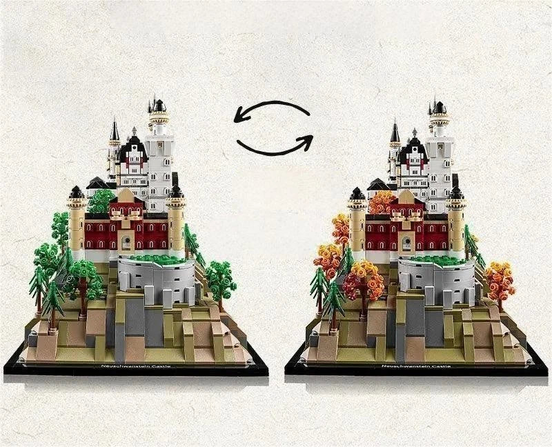 New 21063 Architecture Neuschwanstein Castle 3455 PCS Building Toy Set