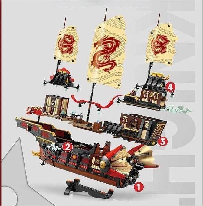 For LEGO New 71848 NINJAGO The Temple Bounty Building Toy 2387 PCS