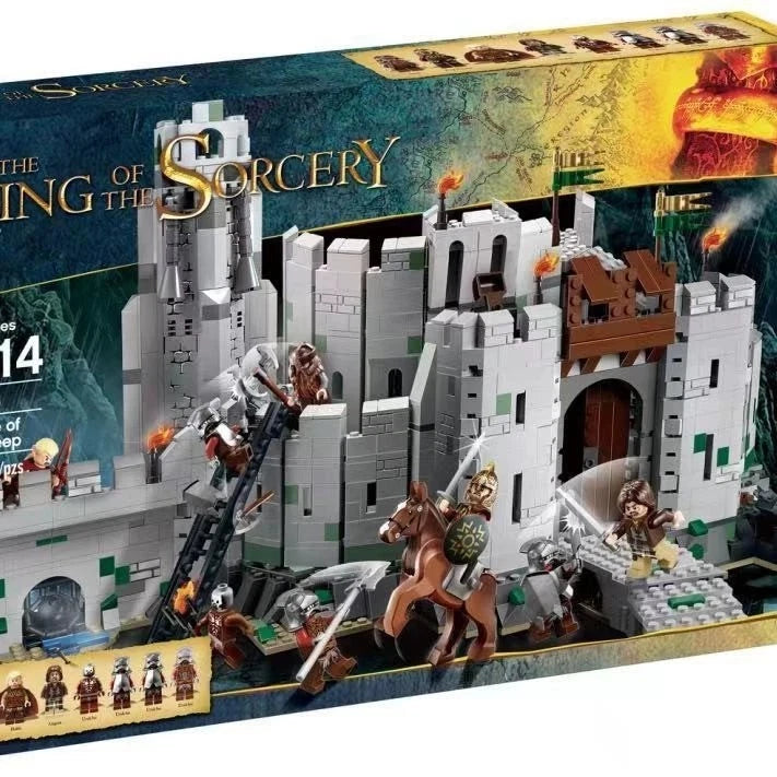 For LEGO New 9474 The Lord of the Rings: The Battle of Helm's Deep 1368 PCS Complete Set