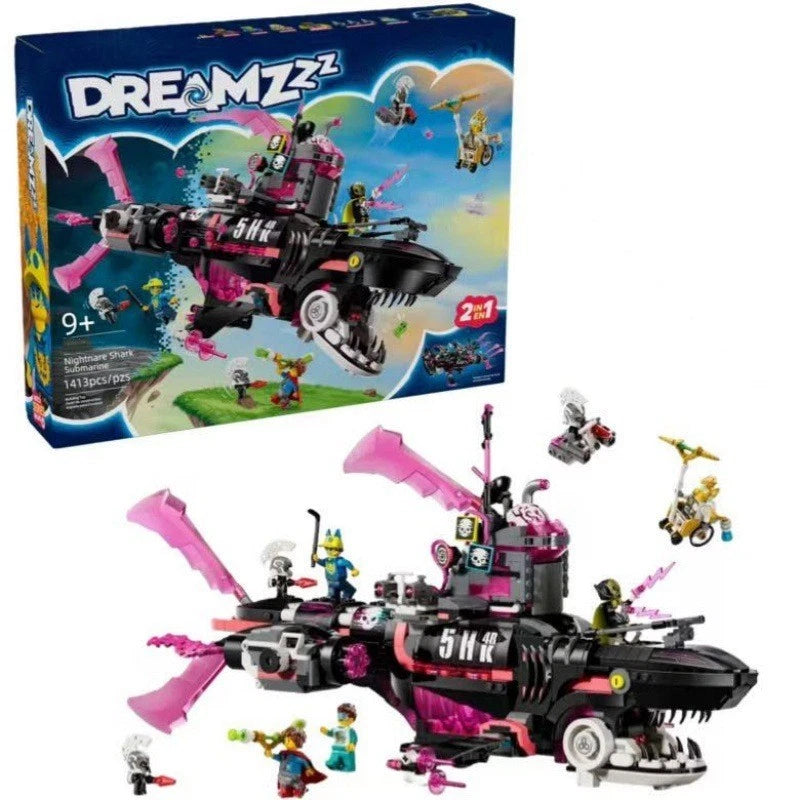 MOC / LEGO New 71500 Dreams Nightmare Shark Submarine 1413 PCS Building Toy Set