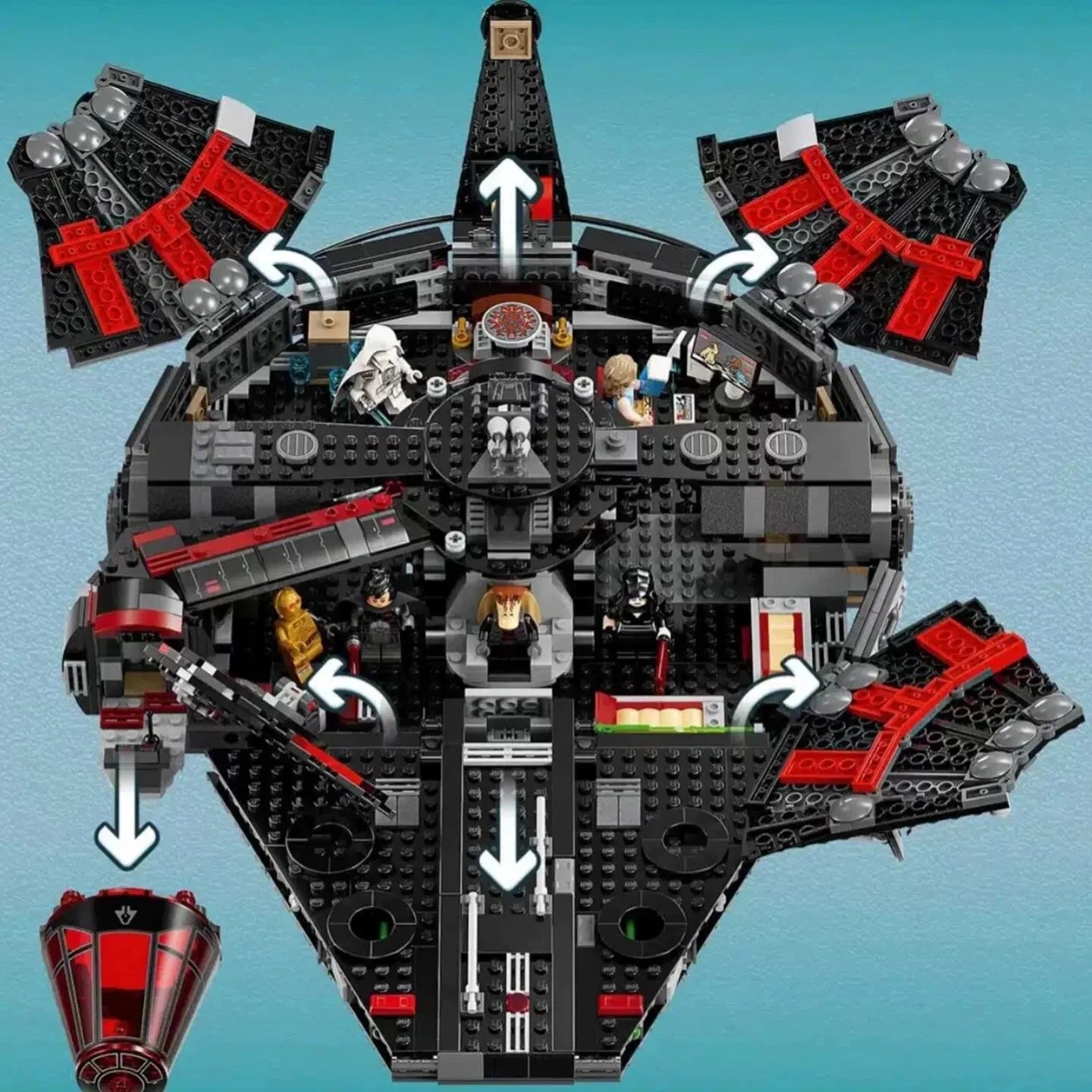 For LEGO New 75389 Star Wars The Dark Falcon Complete Set 1579 PCS