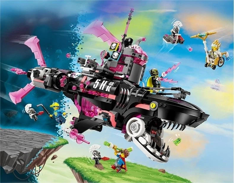 MOC / LEGO New 71500 Dreams Nightmare Shark Submarine 1413 PCS Building Toy Set