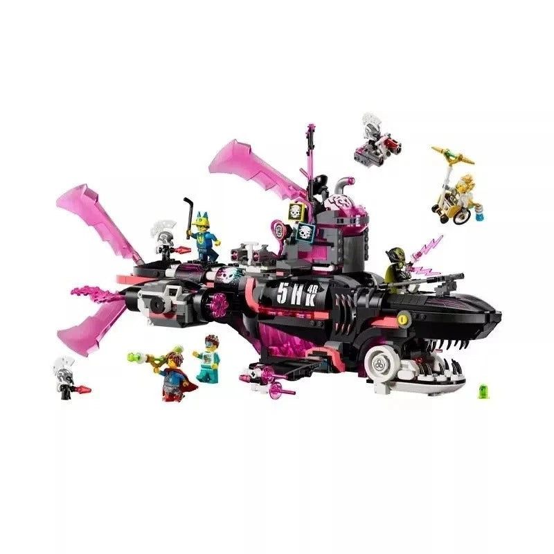 MOC / LEGO New 71500 Dreams Nightmare Shark Submarine 1413 PCS Building Toy Set