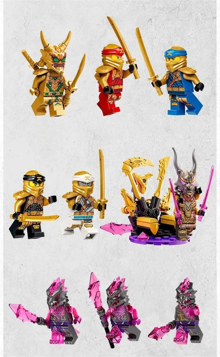 For LEGO New 71774 Ninjago Lloyd's Golden Ultra Dragon Building Set 989PCS