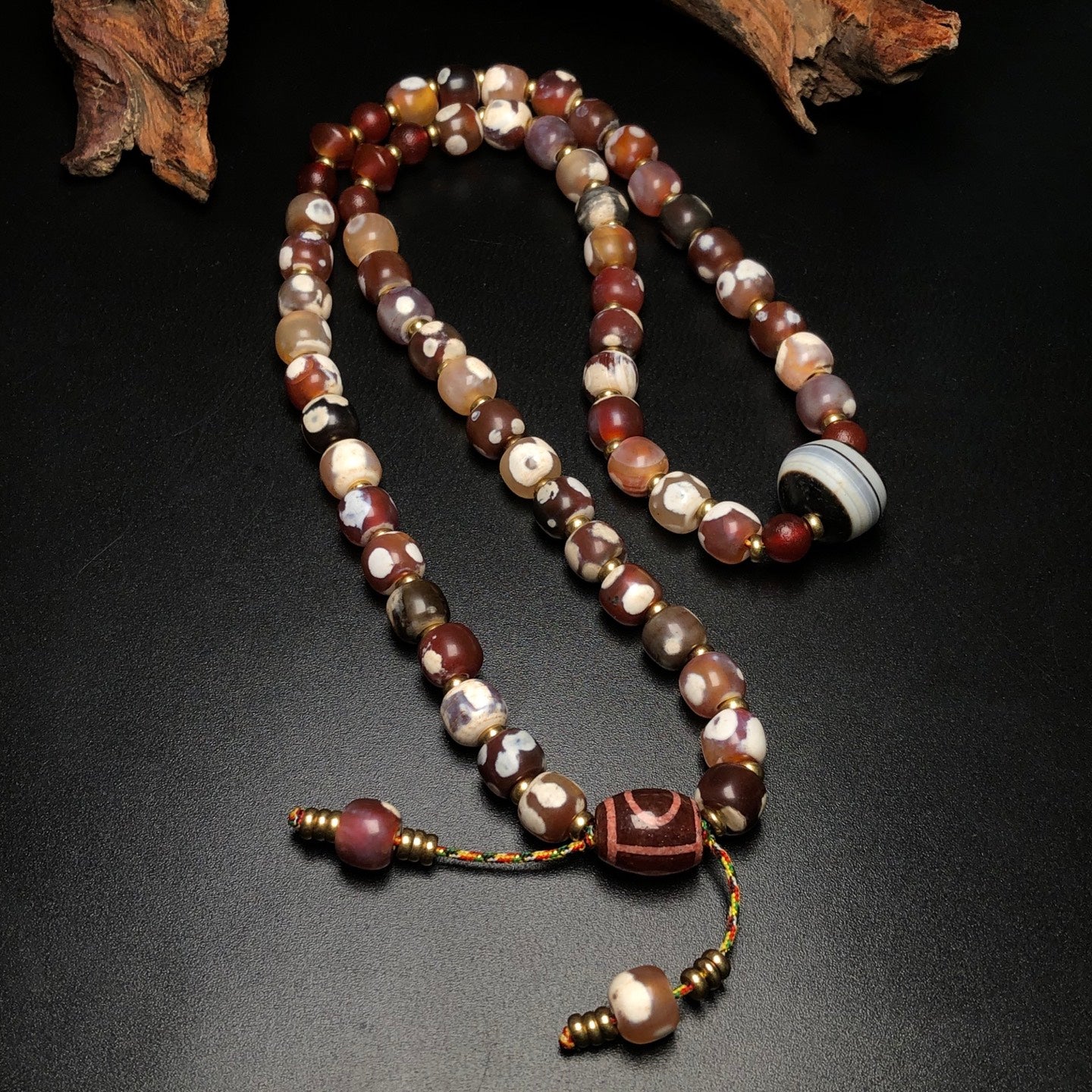 Ancient China Antique Han Dynasty Agate Bead Agate Necklace
