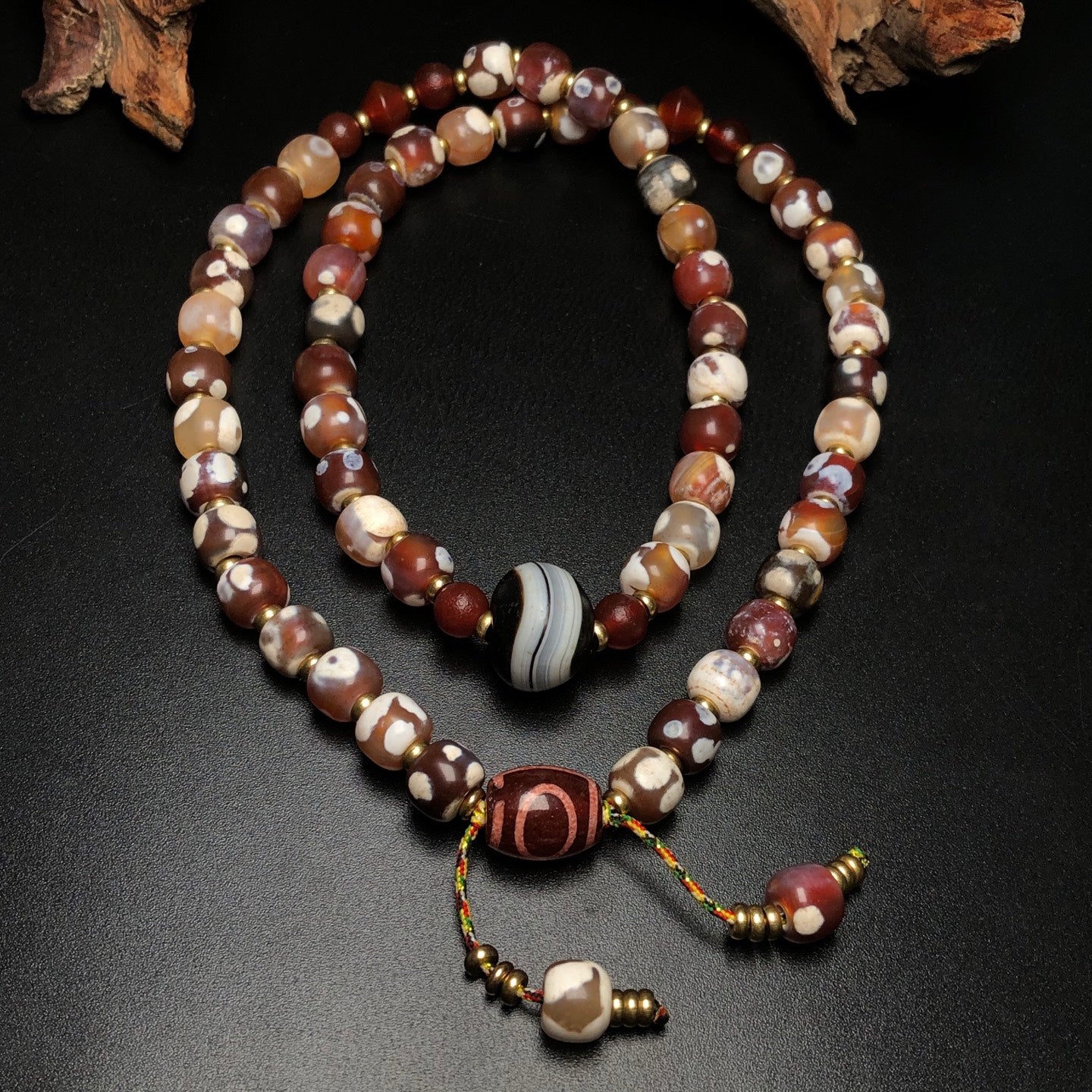 Ancient China Antique Han Dynasty Agate Bead Agate Necklace