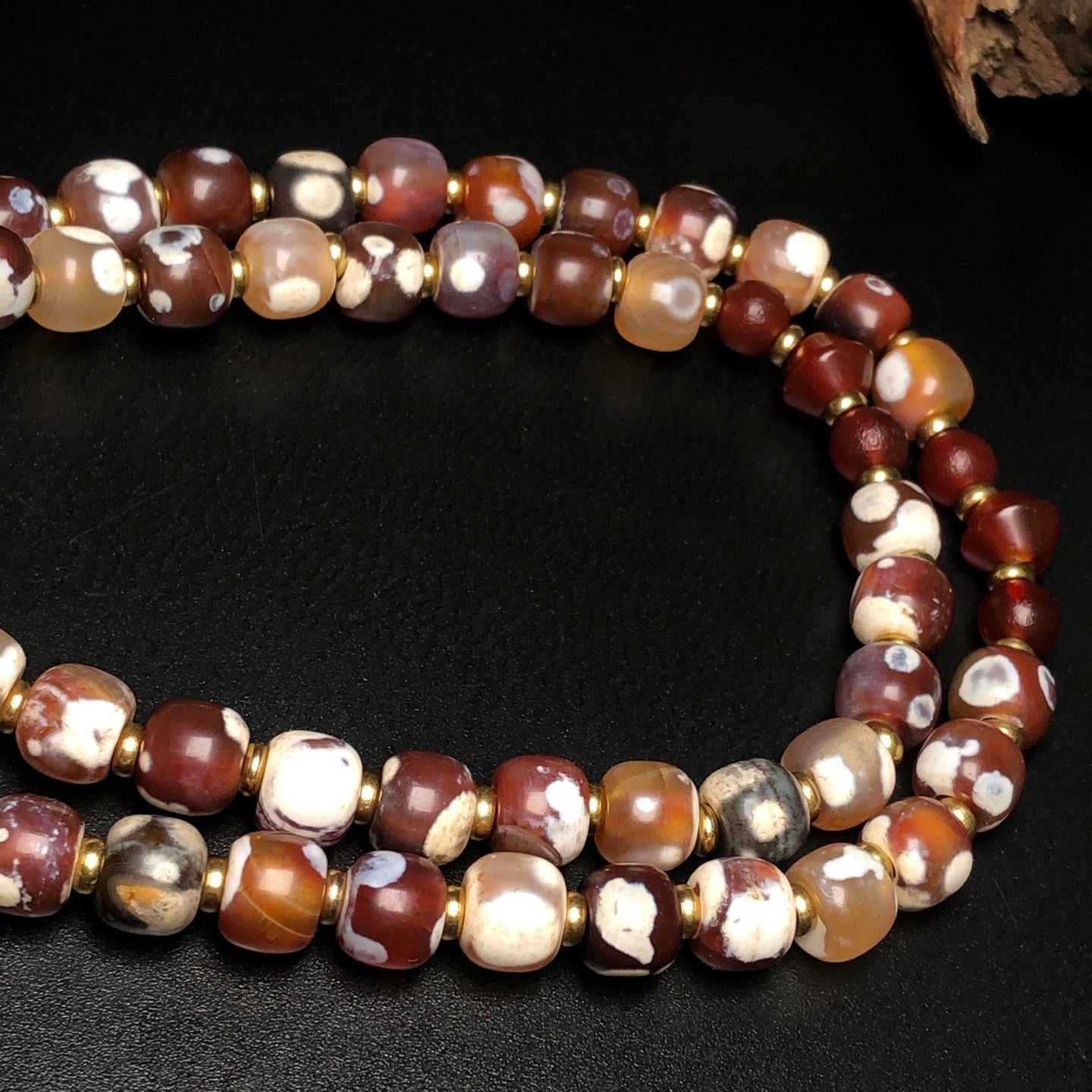 Ancient China Antique Han Dynasty Agate Bead Agate Necklace