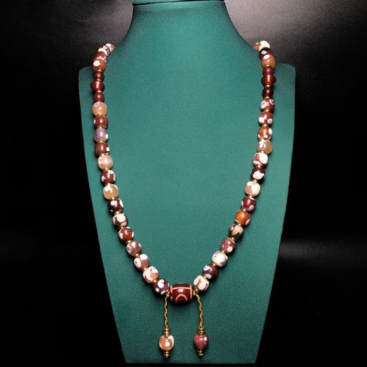 Ancient China Antique Han Dynasty Agate Bead Agate Necklace