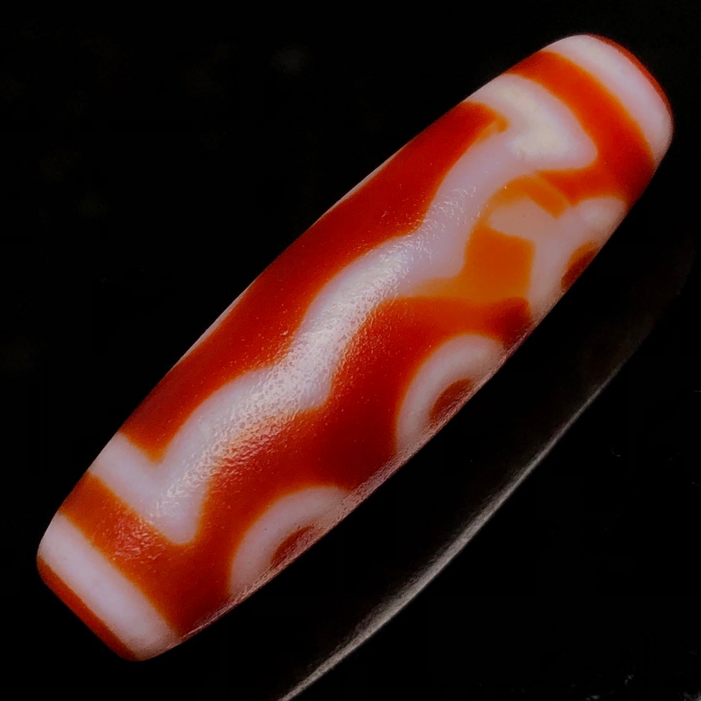 Ancient China Antique Qing Dynasty Tibetan Buddhism Five Eyes Celestial Beads Agate Bead Pendant