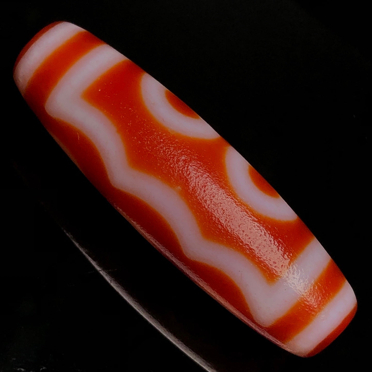 Ancient China Antique Qing Dynasty Tibetan Buddhism Five Eyes Celestial Beads Agate Bead Pendant