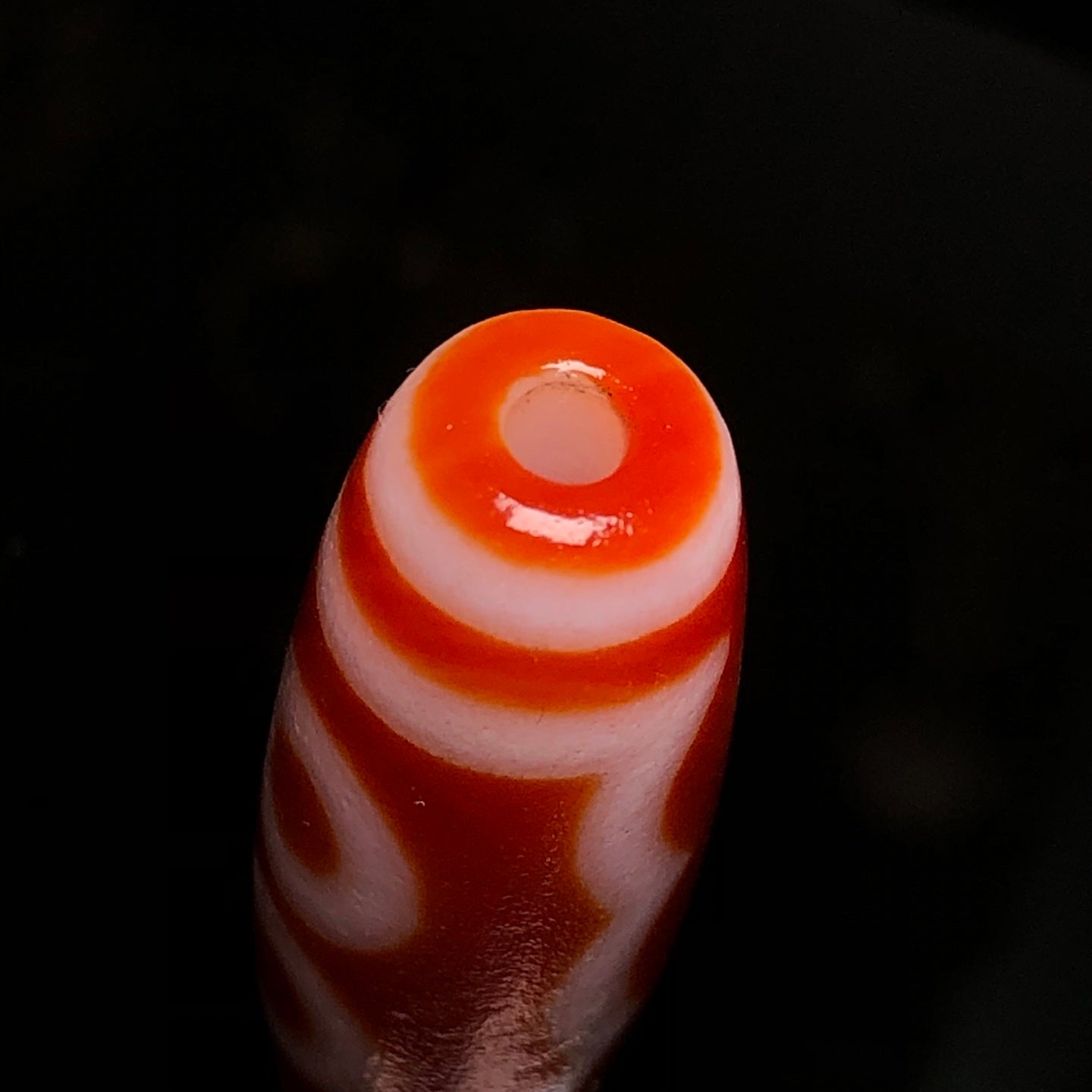 Ancient China Antique Qing Dynasty Tibetan Buddhism Five Eyes Celestial Beads Agate Bead Pendant
