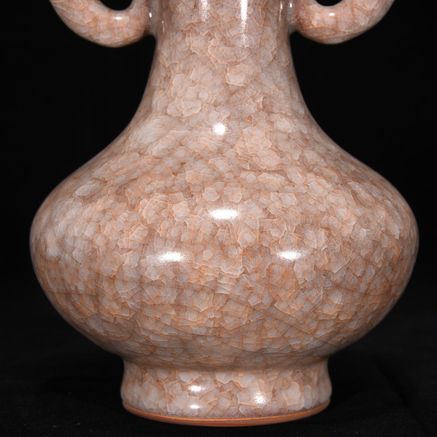 Ancient China Antique Song Dynasty Guan Kiln Porcelain Double Ear Elephant Head Vases