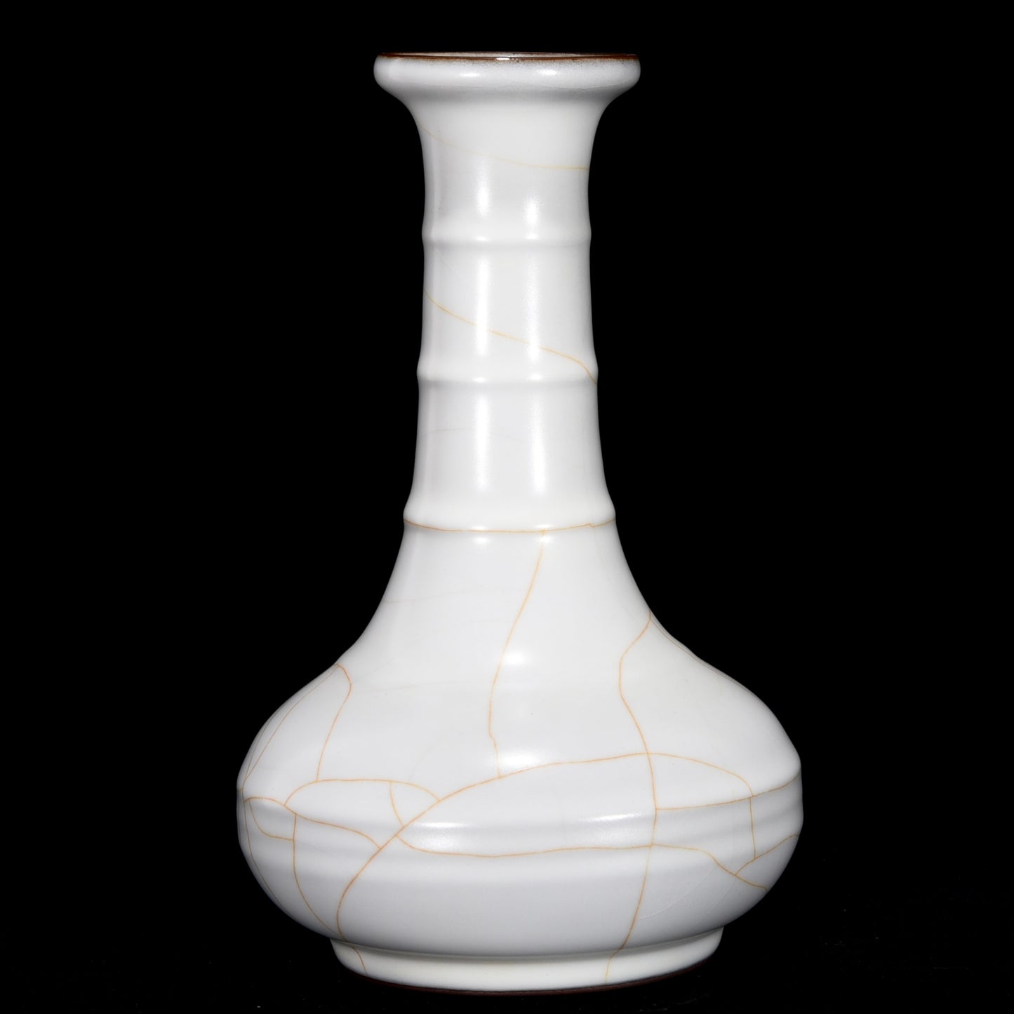 Ancient China Antique Song Dynasty Guan Kiln White Glaze Porcelain Vases