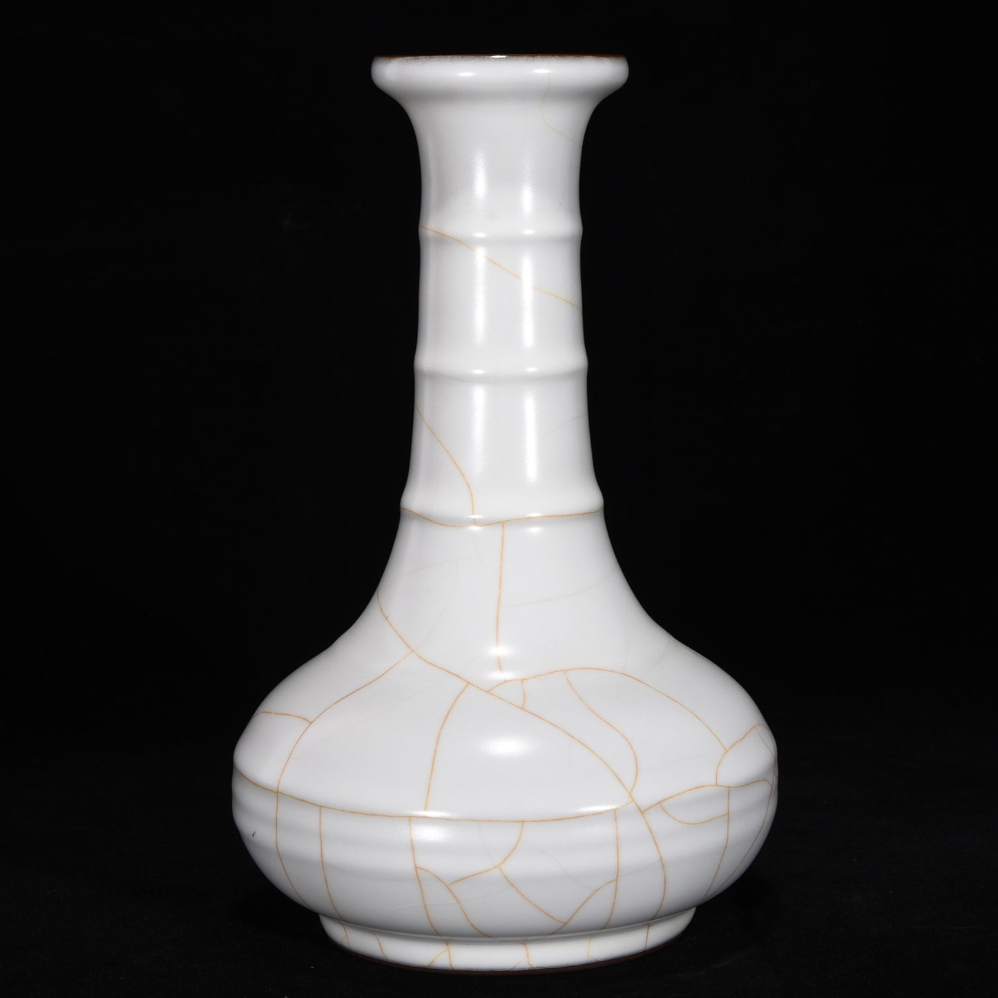 Ancient China Antique Song Dynasty Guan Kiln White Glaze Porcelain Vases