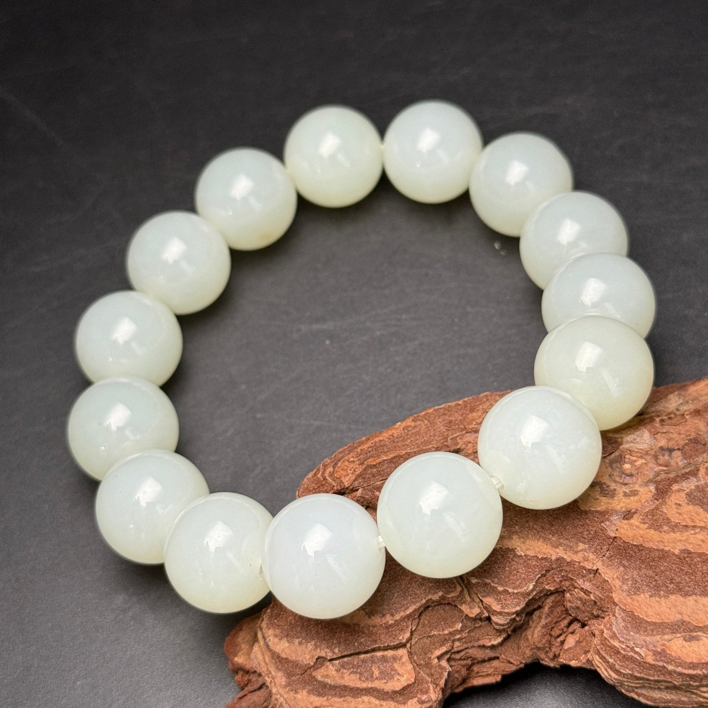 Ancient China Antique Qing Dynasty Hetian Ancient Jade Carved Bead Jade Bracelets