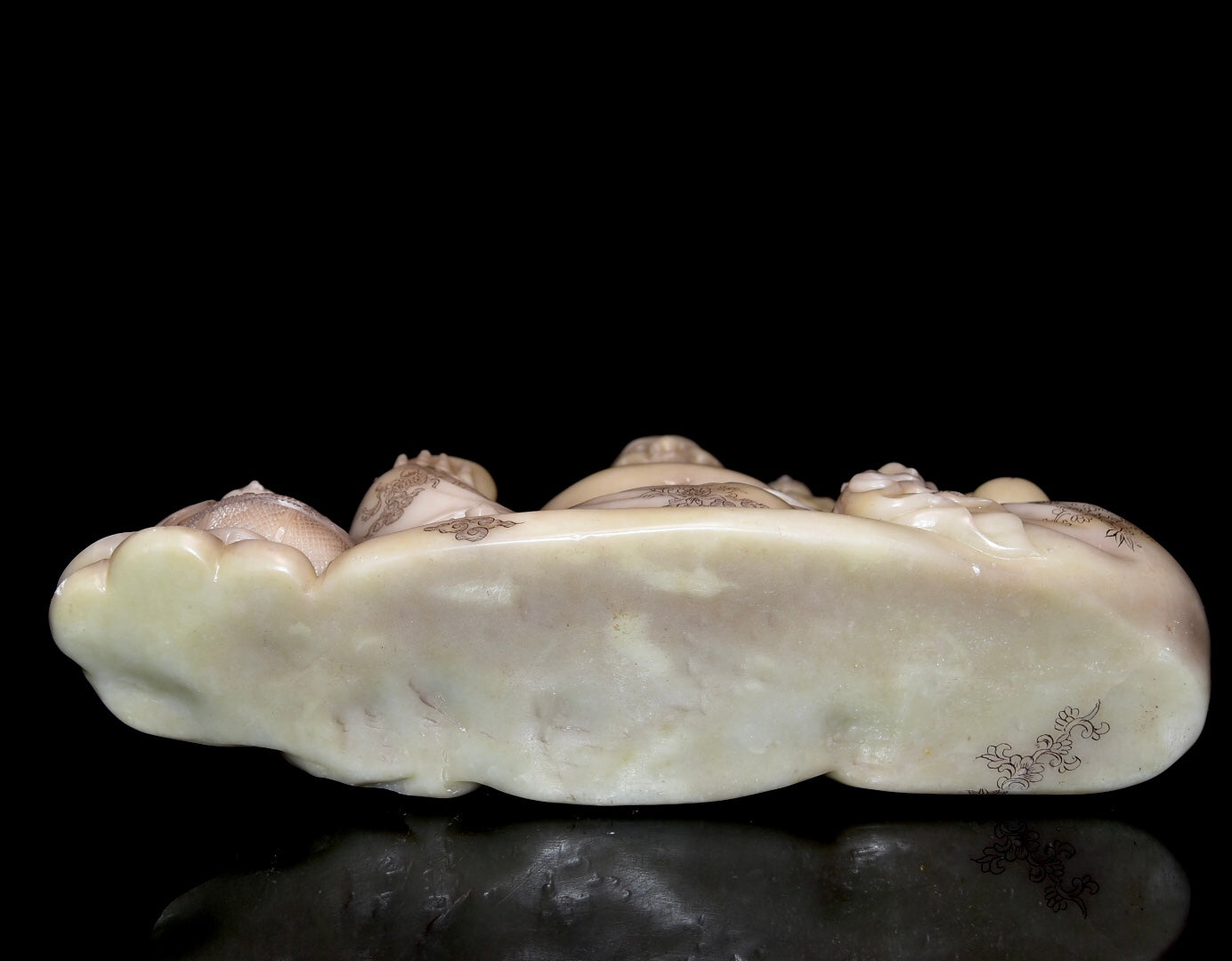 Ancient China Antique Qing Dynasty Shoushan Stone Carved Statue Maitreya Buddha ShangJun Qing dynasty