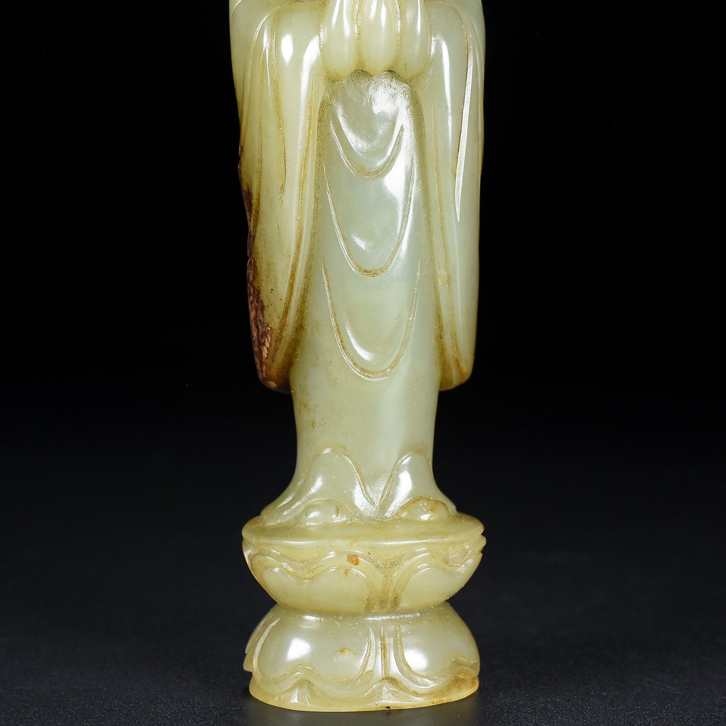 Ancient China Antique Tang Dynasty Hetian Ancient Jade Statue Jade Buddha