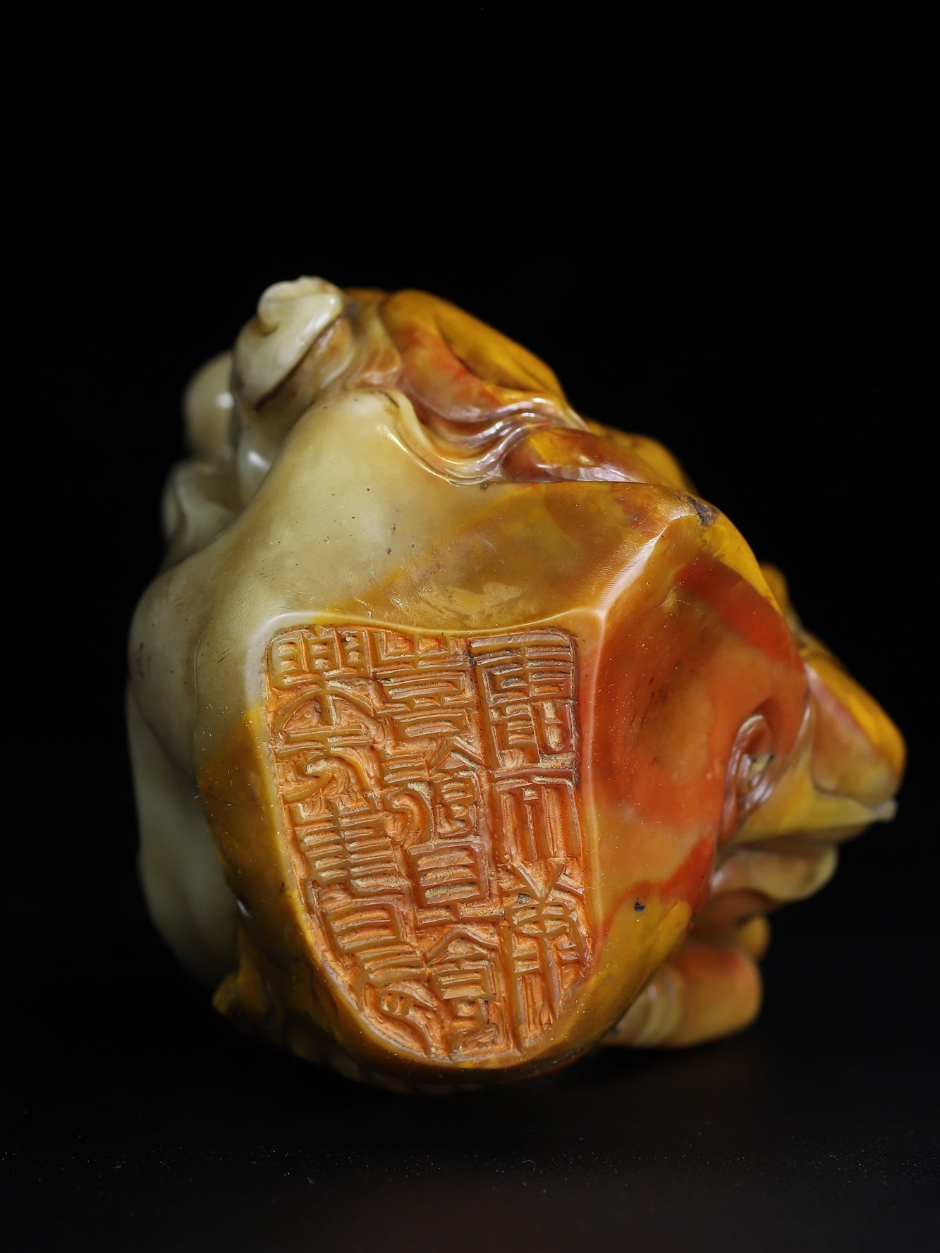 Ancient China Antique Qing Dynasty Shoushan Stone Statue Shouxing God of longevity