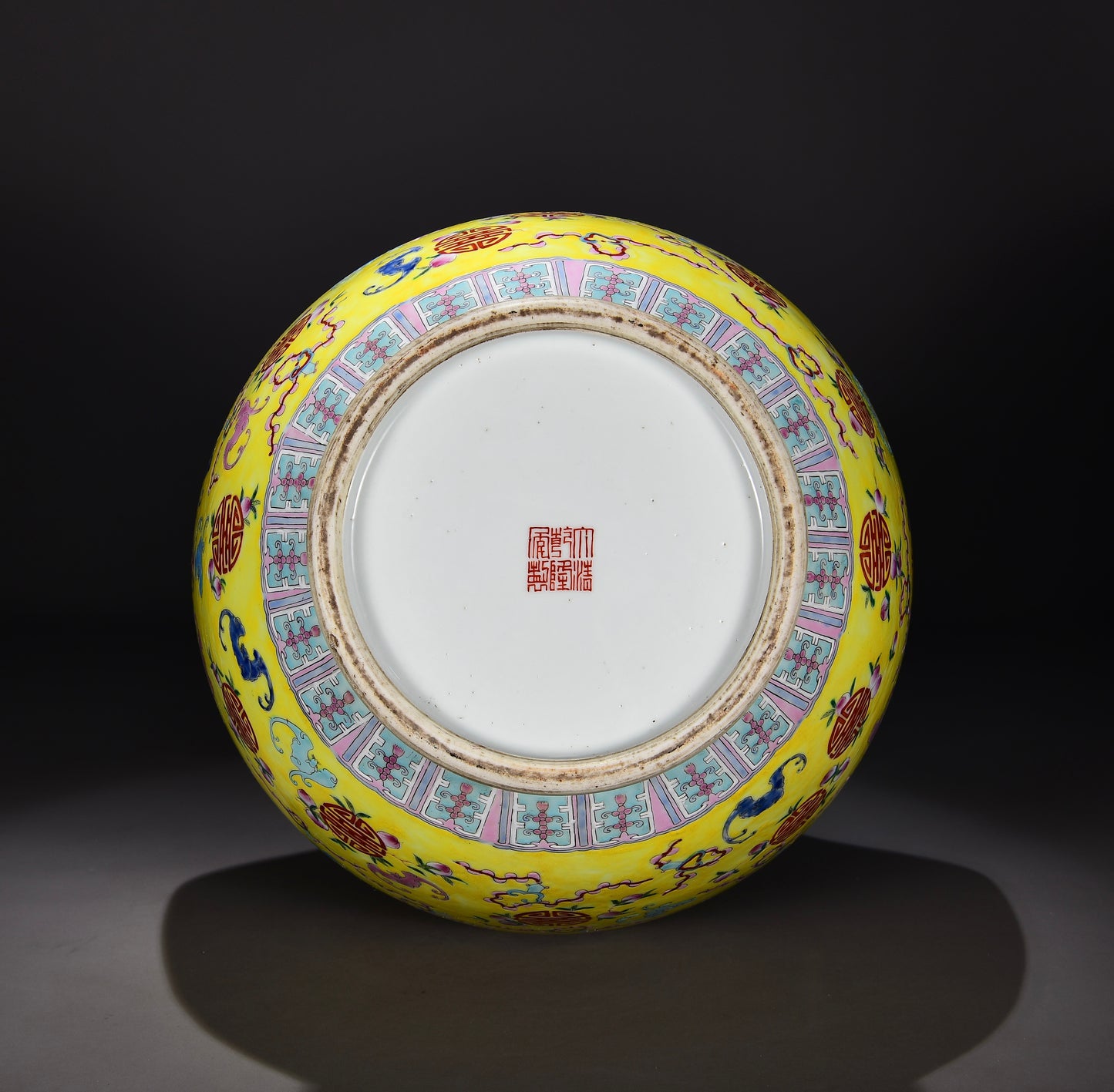 Ancient China Antique 1644–1912 Qing Dynasty Qianlong Porcelain FuShou Pattern Zun Vases